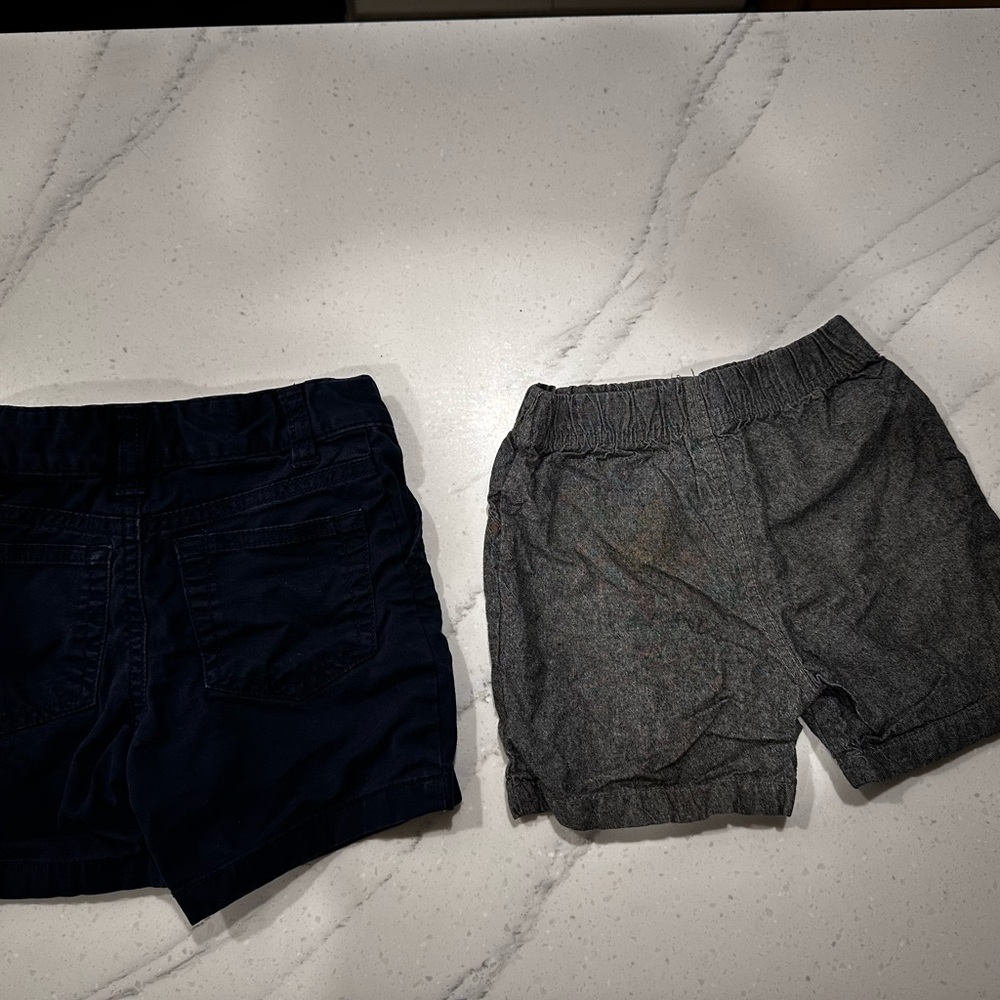 Stylish Kids Shorts Set - Navy and Gray